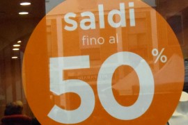 SALDI Al VIA: TANTE OCCASIONI A SCONTO