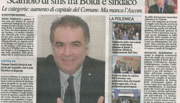 La Nazione di Arezzo 8 agosto 2015