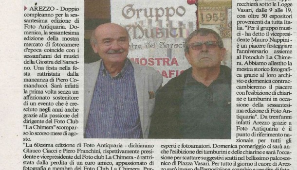 Corriere di Arezzo 25 settembre 2015