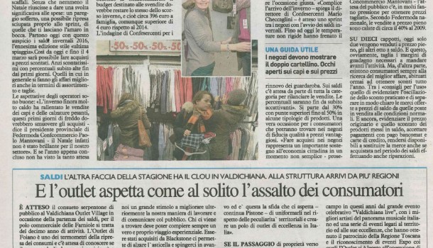 La Nazione di Arezzo – 5 gennaio 2016