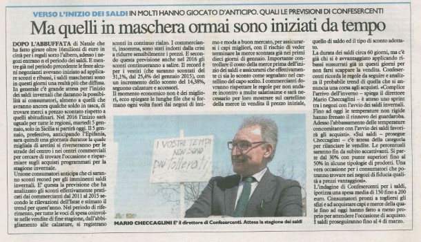 La Nazione di Arezzo 2 gennaio 2016