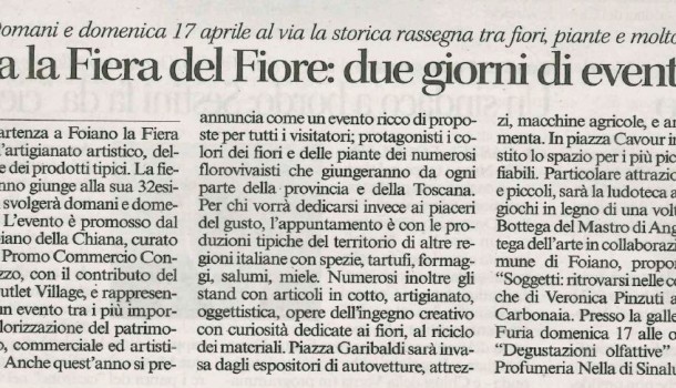 Corriere di Arezzo 15 aprile 2016