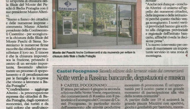 Corriere di Arezzo 25 maggio 2016