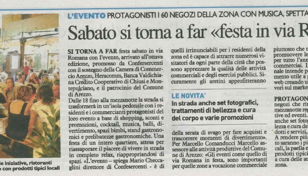 La Nazione di Arezzo 7 settembre 2016