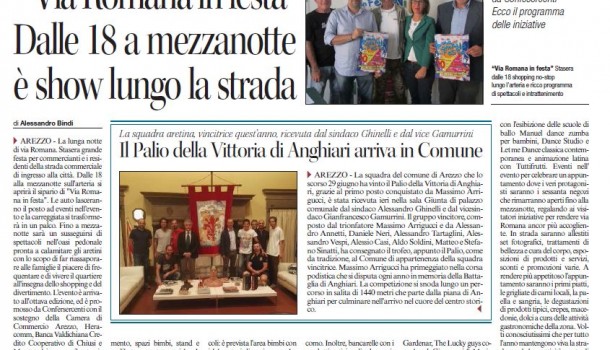 Corriere di Arezzo 10 settembre 2016