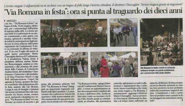 Corriere di Arezzo 12 settembre 2017
