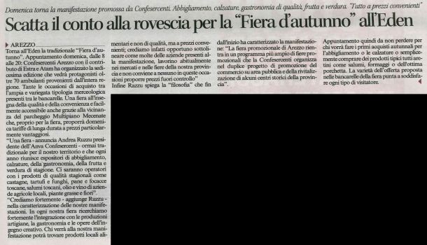 Corriere di Arezzo 26 ottobre 2017