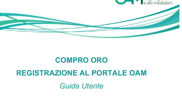 COMPRO ORO: ATTIVA L’AREA DEDICATA SUL PORTALE OAM