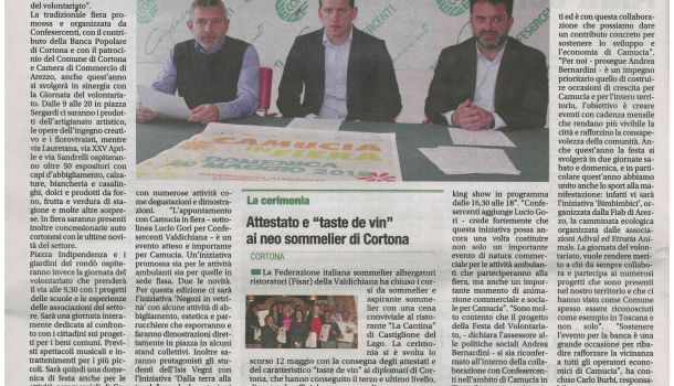 Corriere di Arezzo 16 maggio 2018