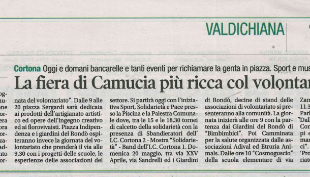 Corriere di Arezzo, 19 maggio 2018