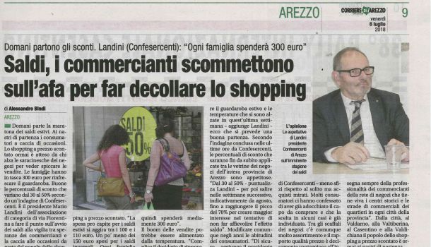 Corriere di Arezzo 6 luglio 2018