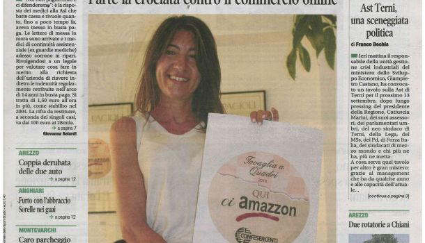 Corriere di Arezzo 3 agosto 2018 PRIMA PAGINA