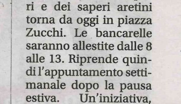 Corriere di Arezzo  28 agosto 2018