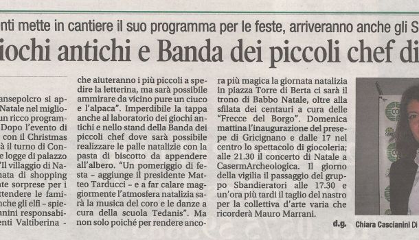 Corriere di Arezzo 20 dicembre 2018