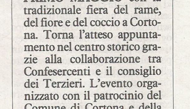 La Nazione di Arezzo 30 aprile 2019