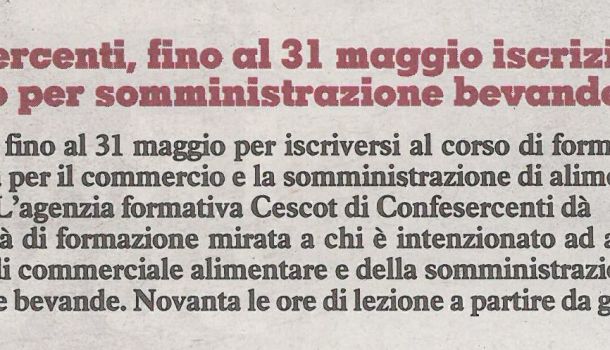 Corriere di Arezzo 9 maggio 2019