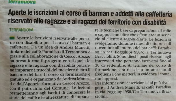 Corriere di Arezzo 20 settembre 2019