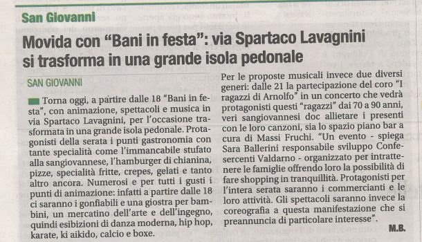 Corriere di Arezzo 4 settembre 2019