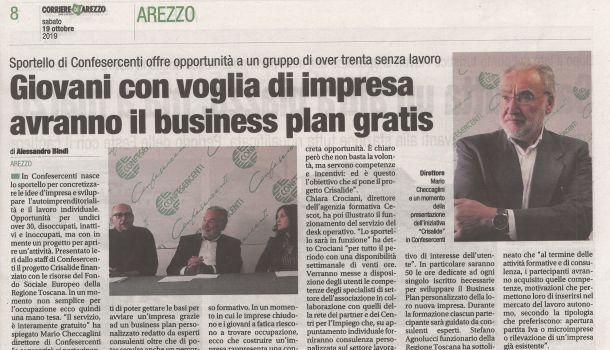 Corriere di Arezzo 19 ottobre 2019