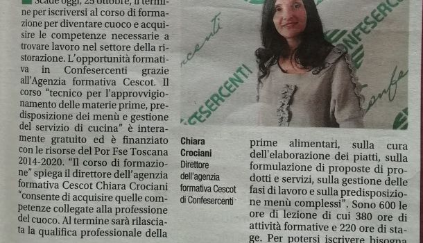 Corriere di Arezzo 25 ottobre 2019