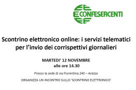 Scontrino elettronico: incontro in Confesercenti