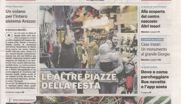 La Nazione di Arezzo 7 dicembre 2019 Speciale Città di Natale Copertina