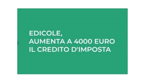 Edicole: aumenta a 4.000 euro il credito d’imposta