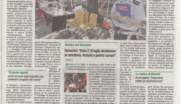 Corriere di Arezzo, 1 luglio 2020