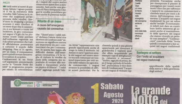 Corriere di Arezzo 30 luglio 2020