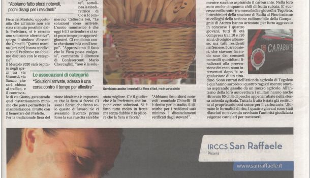 Corriere di Arezzo 4 settembre 2020