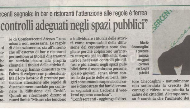 Corriere di Arezzo 14 ottobre 2020