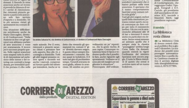 Corriere di Arezzo 10 novembre 2020