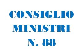 CONSIGLIO DEI MINISTRI N. 88: APPROVATO CD. DL PONTE