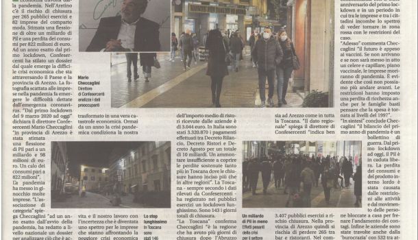 Corriere di Arezzo 9 marzo 2021