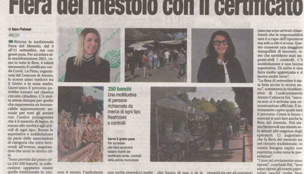 Corriere di Arezzo 25 agosto 2021