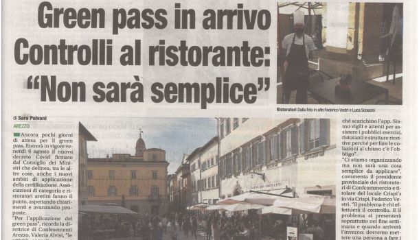 Corriere di Arezzo 3 agosto 2021