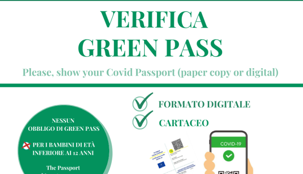 GREEN PASS: AL VIA L’OBBLIGO DAL 6 AGOSTO