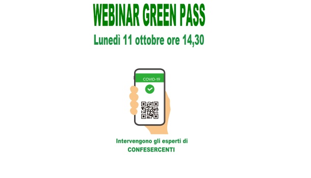 GREEN PASS, OBBLIGO PER I LAVORATORI: WEBINAR DI APPROFONDIMENTO