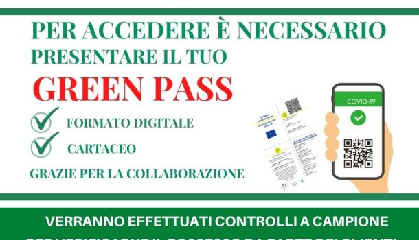 DAl 1 FEBBRAIO OBBLIGO GREEN PASS NEI NEGOZI