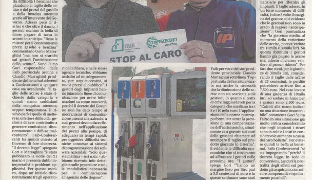 Corriere di Arezzo 25 marzo 2022