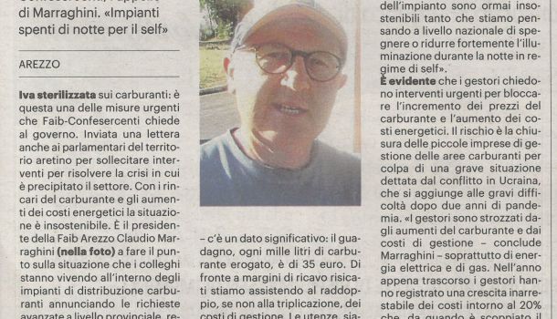La Nazione di Arezzo 12 marzo 2022