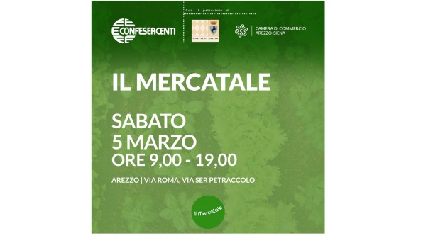 MERCATALE SOTTO I PORTICI DI VIA ROMA: SABATO 5 MARZO