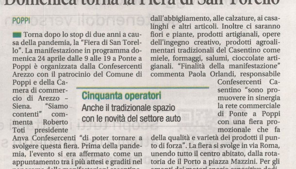 Corriere di Arezzo 22 aprile 2022