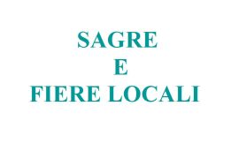 COVID: LE LINEE GUIDA PER SAGRE E FIERE LOCALI