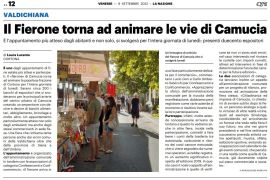La Nazione di Arezzo 9 settembre 2022