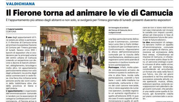 La Nazione di Arezzo 9 settembre 2022