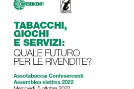 Assemblea Assotabaccai Confesercenti, “Tabacchi, giochi e servizi: quale futuro per le rivendite”