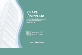 RIFARE IMPRESA: VENERDÌ 14 OTTOBRE WEBINAR ALLE 14,30