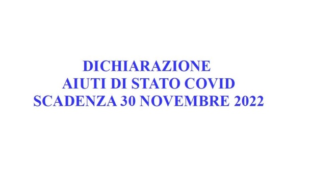 AIUTI DI STATO ALLE IMPRESE DURANTE EMERGENZA COVID: VERSIONE SEMPLIFICATA DEL MODELLO DI DICHIARAZIONE