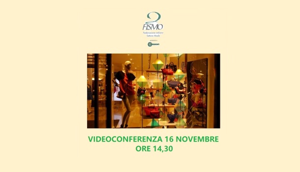 MODA: VIDEOCONFERENZA MERCOLEDÌ 16 NOVEMBRE ALLE ORE 14,30